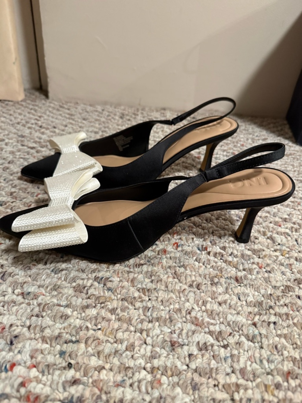 INC International Concepts Women's Giverny Halter Back Pumps Black - Medium - Picture 3 of 10